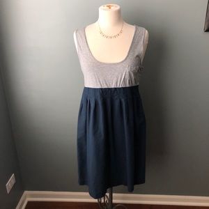 Mystree Two Tone Scoop Neck Jersey Dress